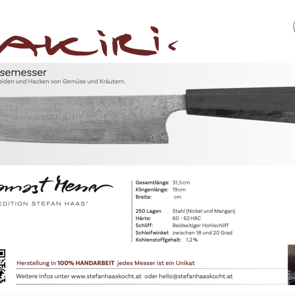 Xeis-Damast Messer Nakiri